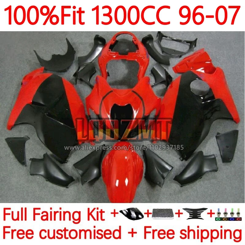 Injection For SUZUKI Hayabusa GSXR 1300 GSXR1300 1996 1997 1998 1999 2000 2001 2002 03 04 05 06 07 Fairing 171No.58 factory red