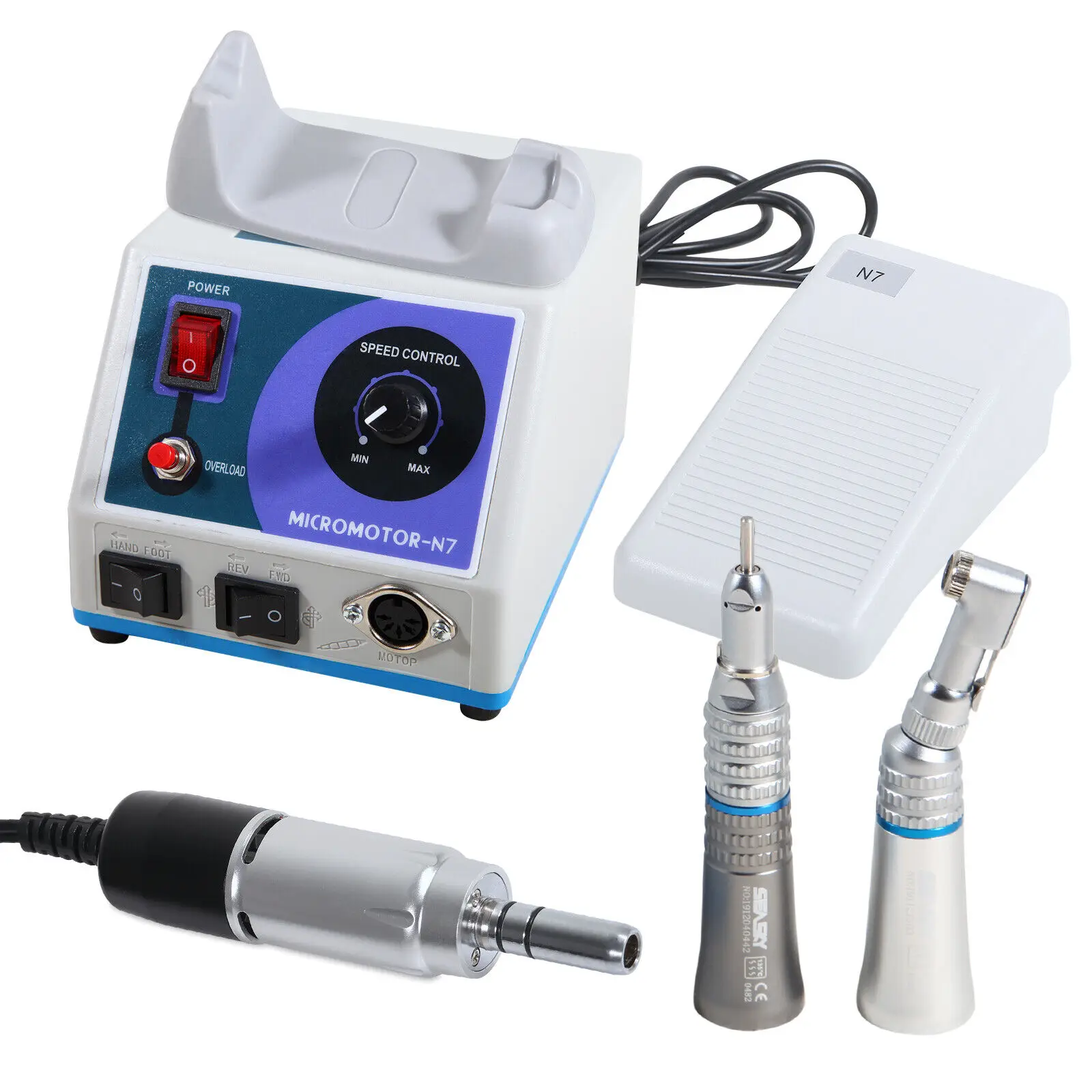 

Dental Lab Marathon 35K RPM Micromotor N7/E-type Electric Motor/Low Speed Contra Angle Straight Handpiece