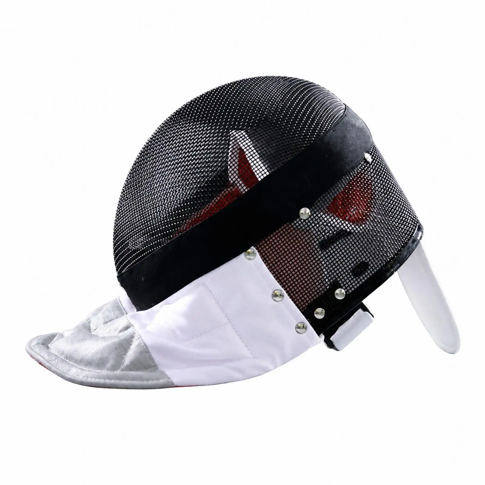 Full Face Fencing Mask Metal Wire Mesh Head Protector CE350N Rated Foil Practice Helmet with Throat Guard