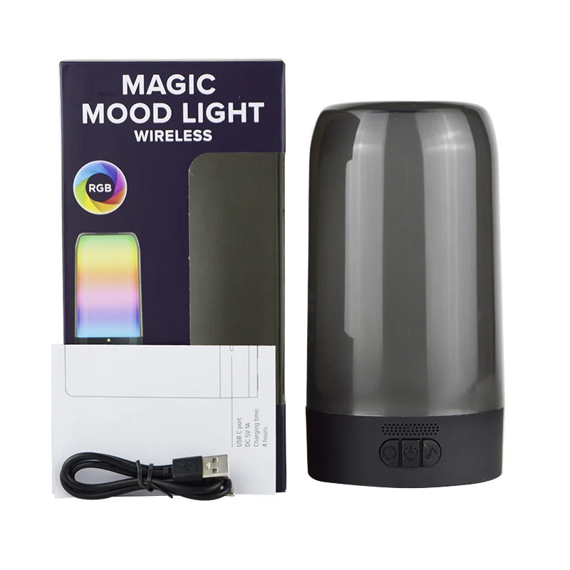 Luz Nocturna inteligente RGBW con Bluetooth, lámpara de escritorio pequeña, colorida y regulable, música sinfónica de neón, luz ambiental LED,