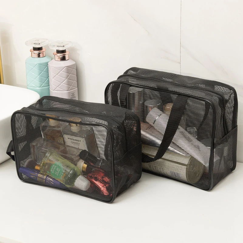 Travel Storage Bag Grid Cosmetics Storage Handbag Beach Bag Clothing Toiletries Multifunction Large-capacity Storage Bags