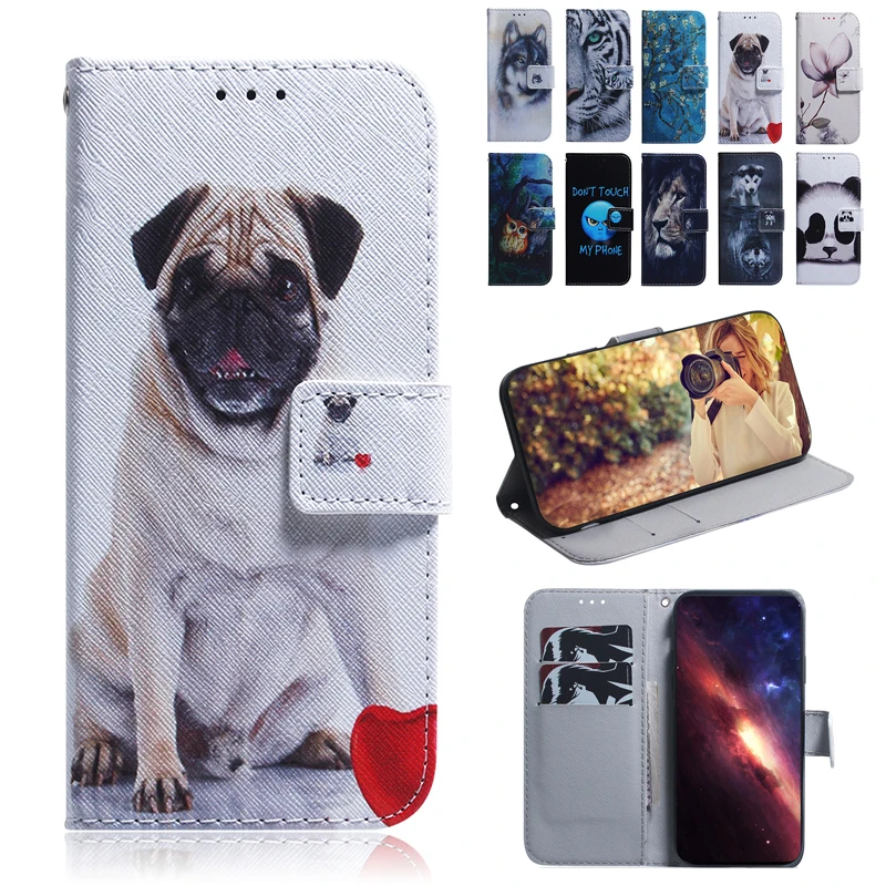 

Окрашенный флип-кожаный магнитный чехол для Huawei Y9 Y7 PRIME Y5 Y6 2019 Y5P Y6p Y8p y9S Y6 2018 Y7A Чехол для телефона