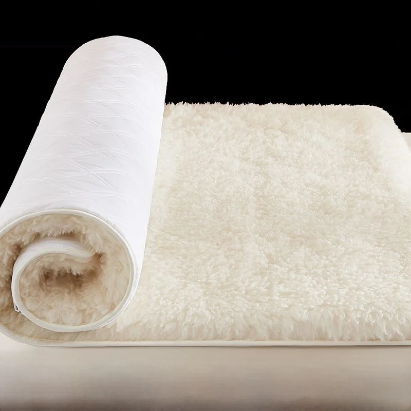 

Thiened Wool Mattr Soft Pad Single Person Winter Warm Lamb Velvet Pad Anti-Bacterial Modern Simple Design Bedding Acc...
