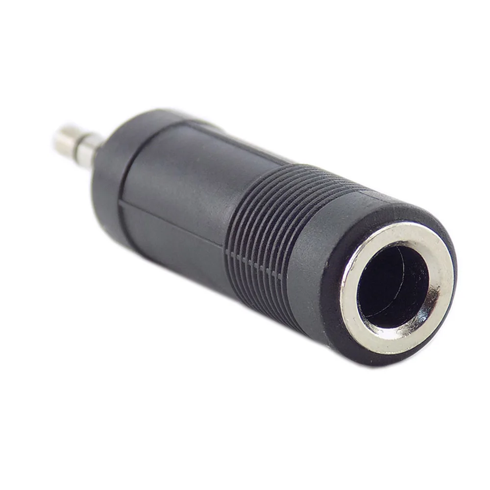 Czarny 6.5 do 3.5 Adapter do słuchawek 3.5mm męski na 6.5mm żeńskie gniazdo wtykowe gniazdo Stereo Audio kabel konwertera Adapter