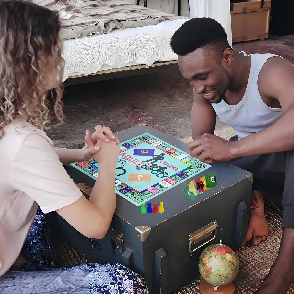 Juego de mesa Adultopoly para parejas, cita nocturna, divertido juego de cartas de relación, regalos interactivos de San Valentín para marido, esposa, juego de cartas, juguete