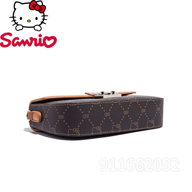  Hello Kitty New Women's Shoulder Messenger Bag Luxury Brand Original Women's Shoulder Bag Cartoon Print Underarm Bag