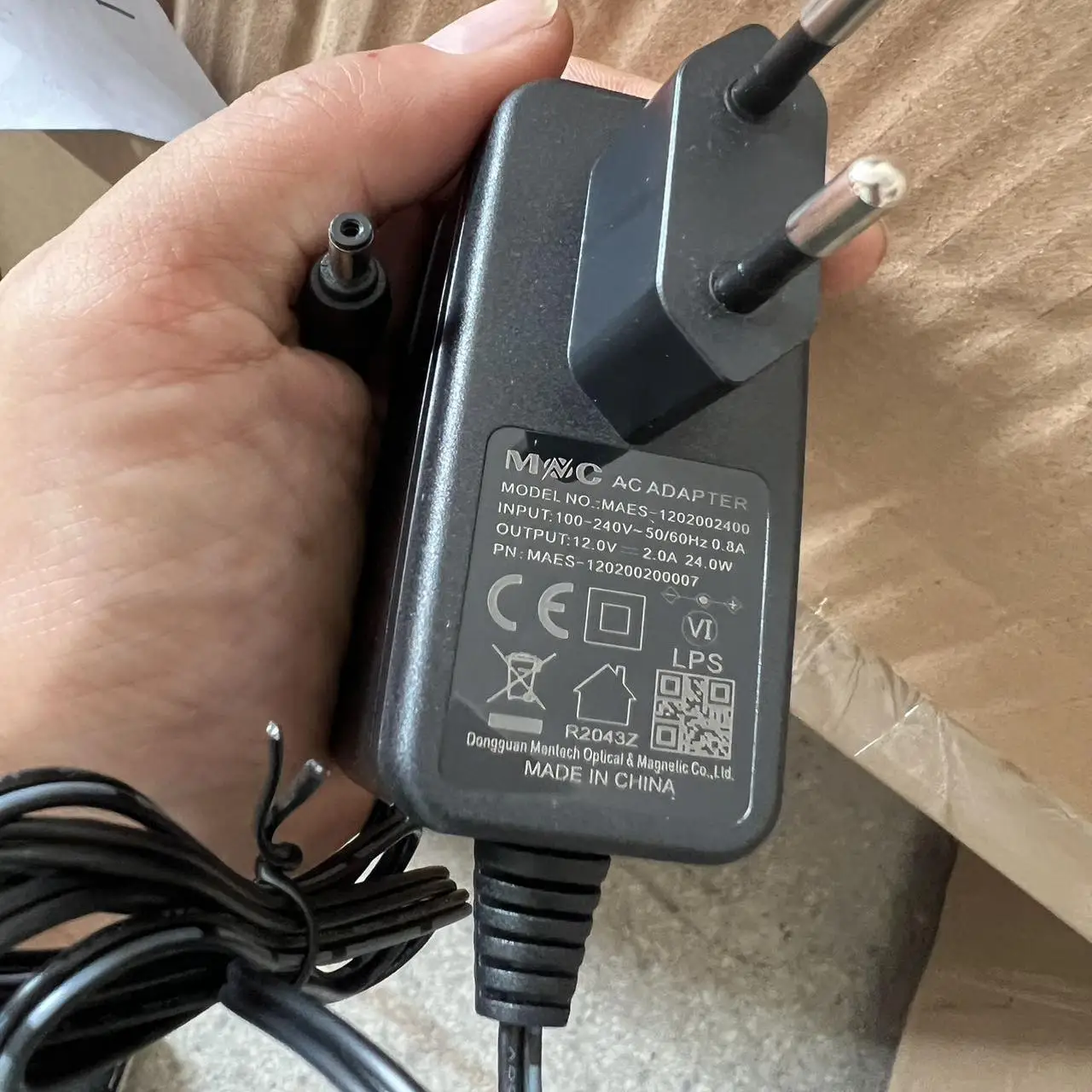 12V 2A Power Adapter DC Header 3.5mm Export European Standard Round Plug