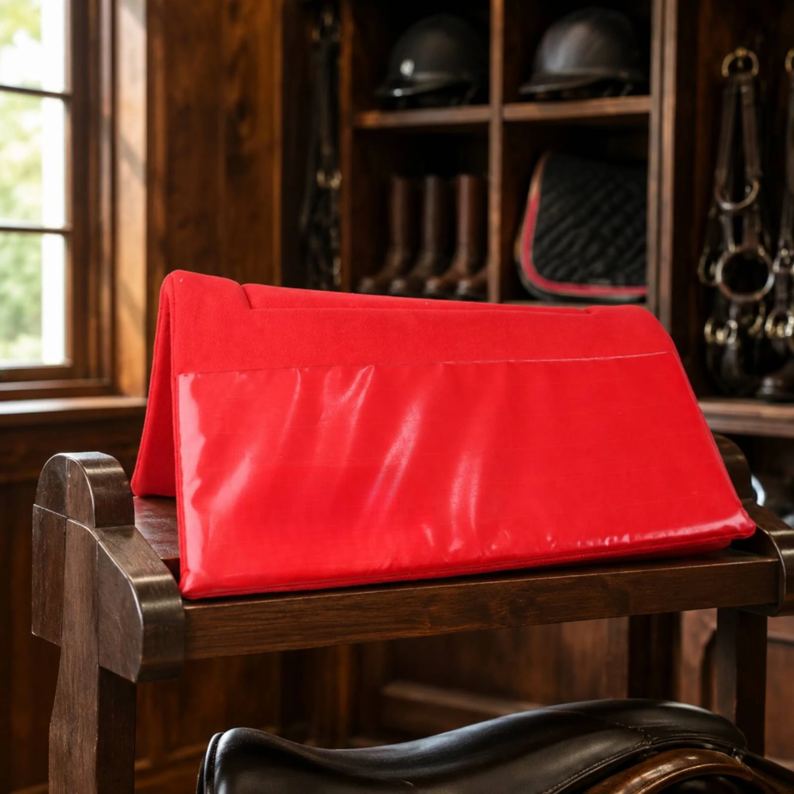 Saddle Sweat Pad Impact-Reducing Universal Saddle Pad with Sponge Core Breathable for Horse Riders, Everyday Riding, Training