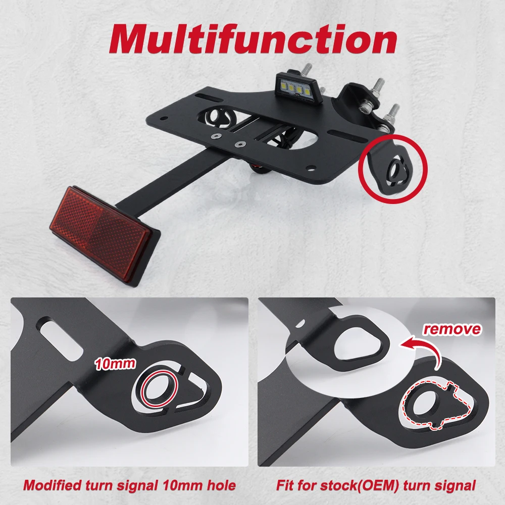 License Plate Holder Bracket For Yamaha FZ-07 / MT-07 2014-2024 YZF R7 2021 2022 2023-2026 Rear Tail Tidy Fender Eliminator kit