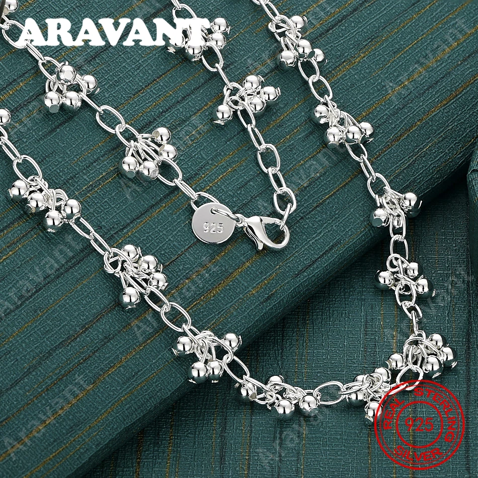 Collar de cuentas de uva de plata de ley 925: un diseño fresco y elegante para joyería de compromiso para mujer