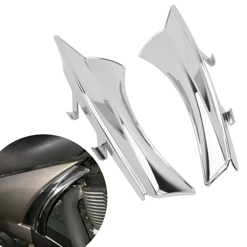 Chrome Mid Frame Heat Deflectors for Victory 10-16 Cross Country Tour Magnum Cross Roads Hard-Ball Motorcycle Heat Shield Trim