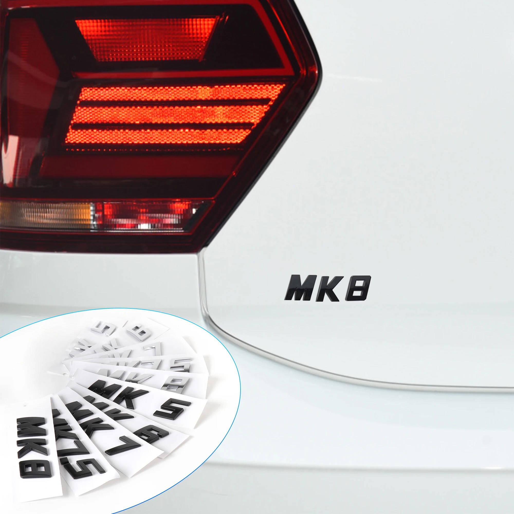 

Car Body Rear Trunk Badge Sticker For Volkswagen Polo Golf Tcross Scirocco T4 Sharan MK5 Touran Passat B8 Tiguan Touareg MK7 MK6