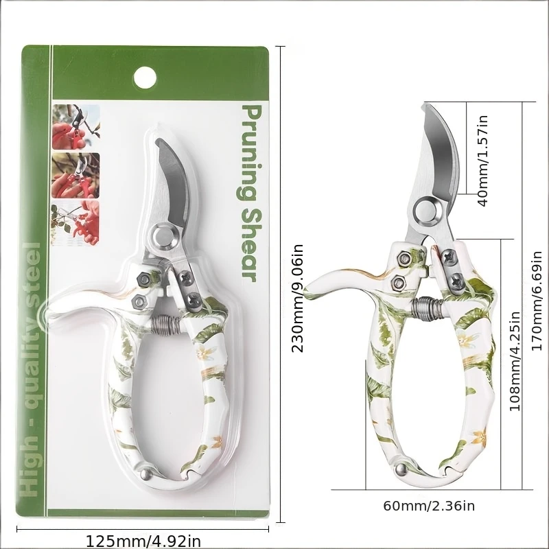 Pruning Shears Auto Rebound Thickened Blade For Tree Branch Floral Fruit Harvest Effort Saving Garden Hand Tools