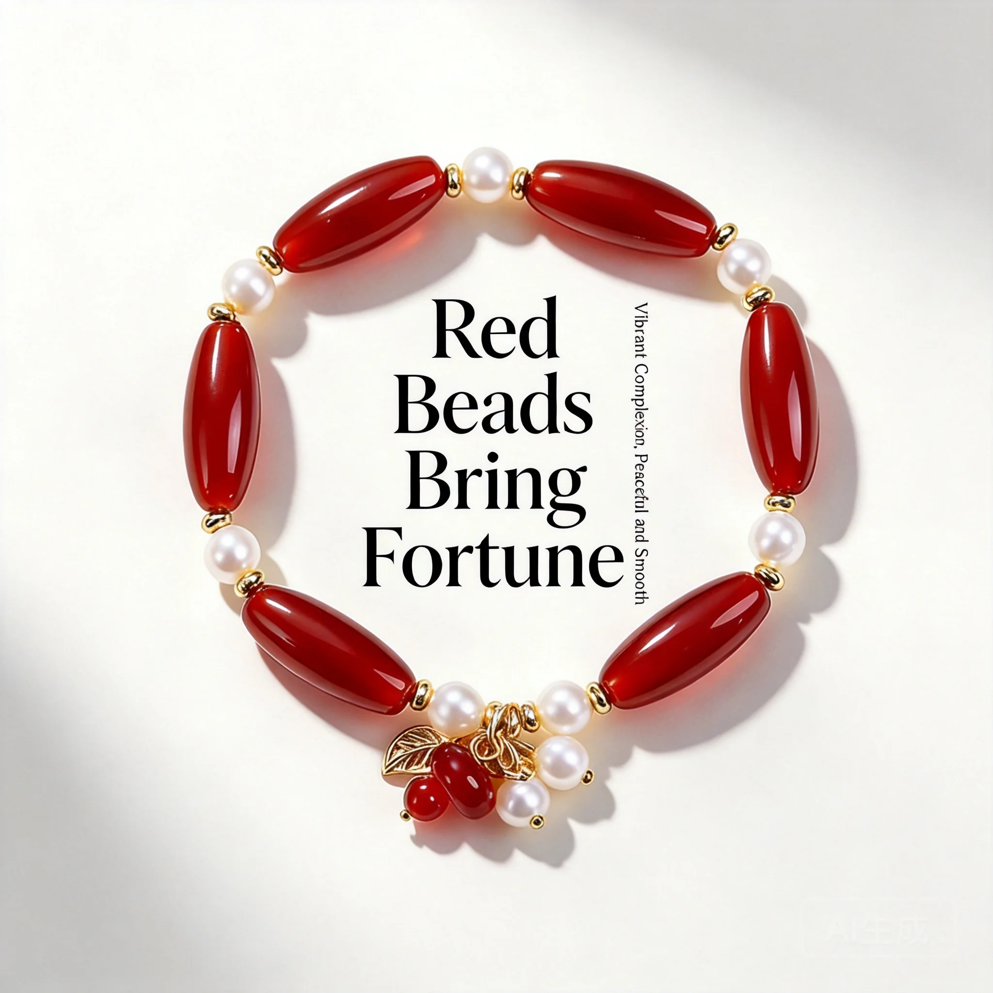 Chinese Style Lucky Blessing Red Agate Bracelet For Women Natural Freshwater Pearl Beaded Bracelet Retro Fashion Wealth Good Luc