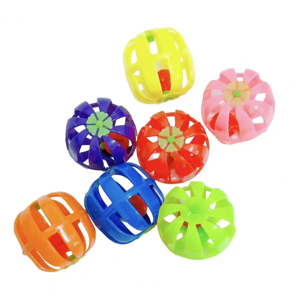 5Pcs Cat Toy Interactive Ball Toy with Bell Scratch-Resistant Fun Pumpkin Shape Pet Training Toy