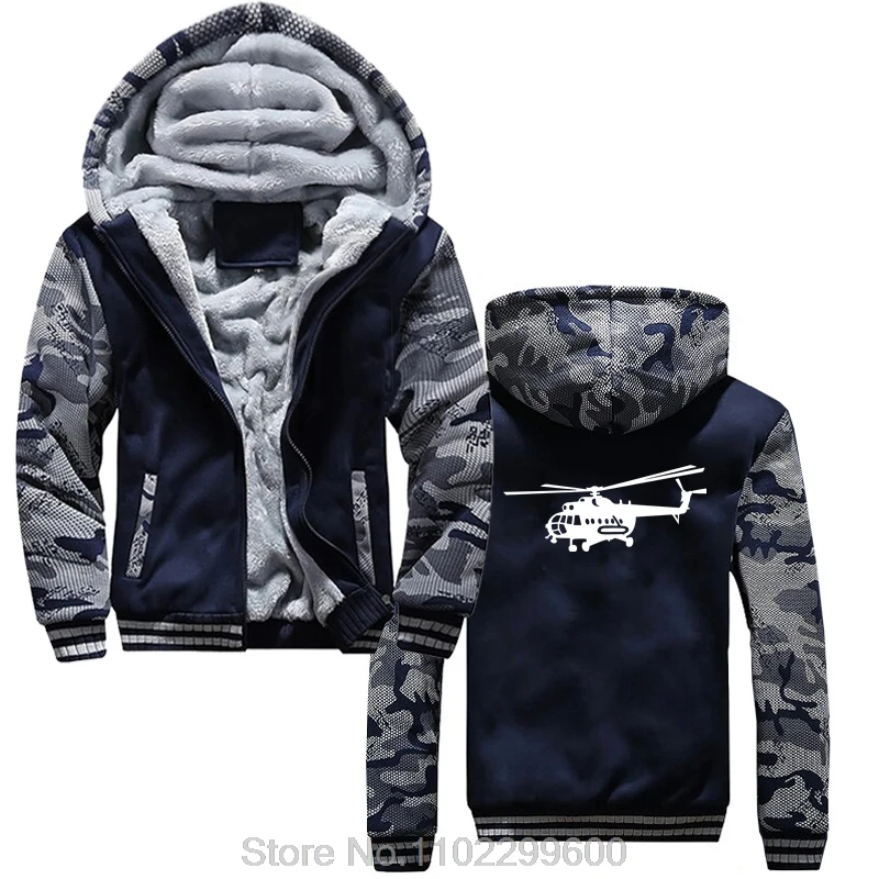 Novelty MI-8 Helicopter USSR Victory Day Print Hoodie Cotton Hoody Men's Clothing Jacket Zip Up Hoodies Fashion Winter Coats