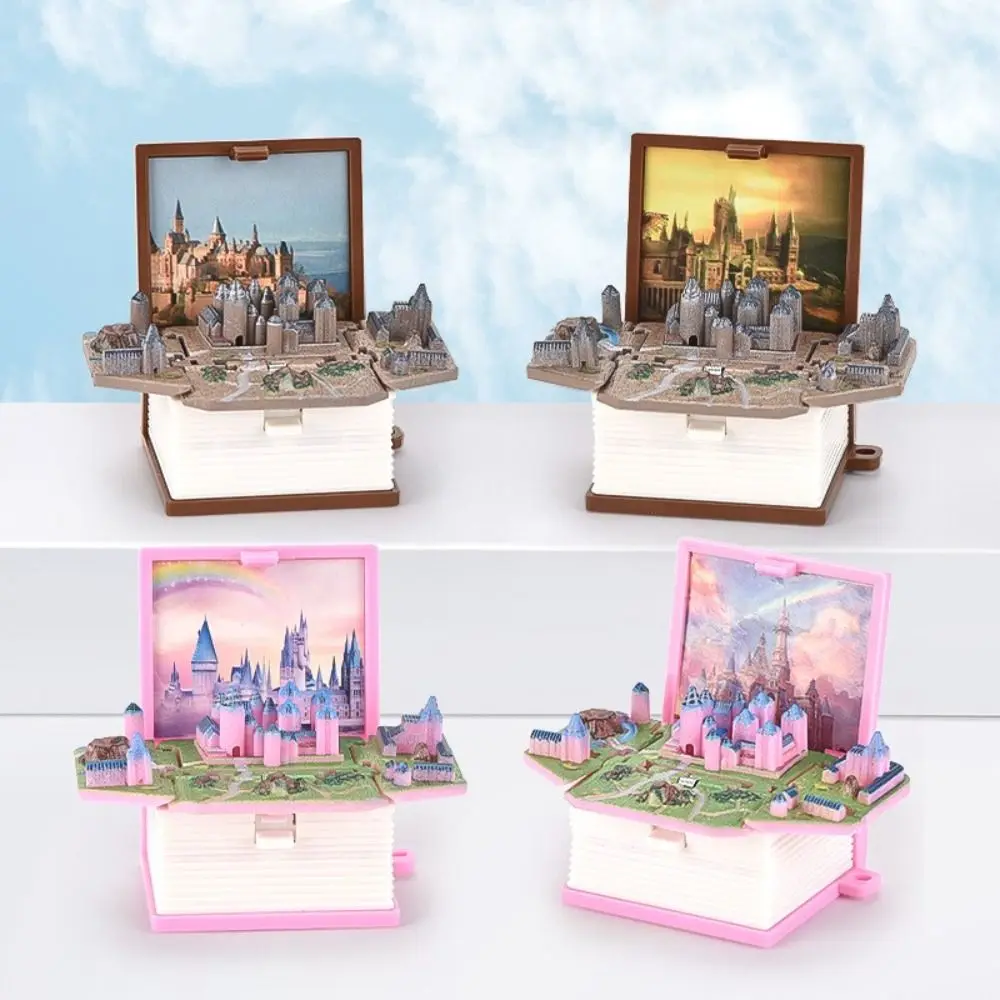 

3D Mini Stereo Castle Book Keychain Toys Anxiety Stress Relief Castle Toys Sensory Toys Birthday Gift Backpack Keychain