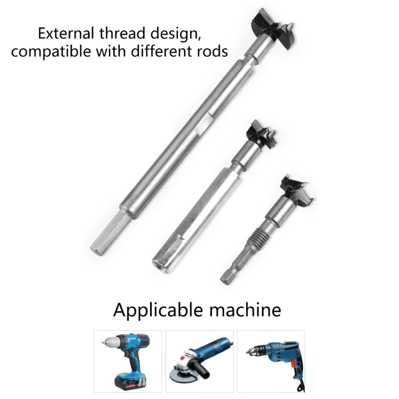 31GJ 10pcs Woodworking Drill Bit Bit Set Extension Bar Bat Bit Bint