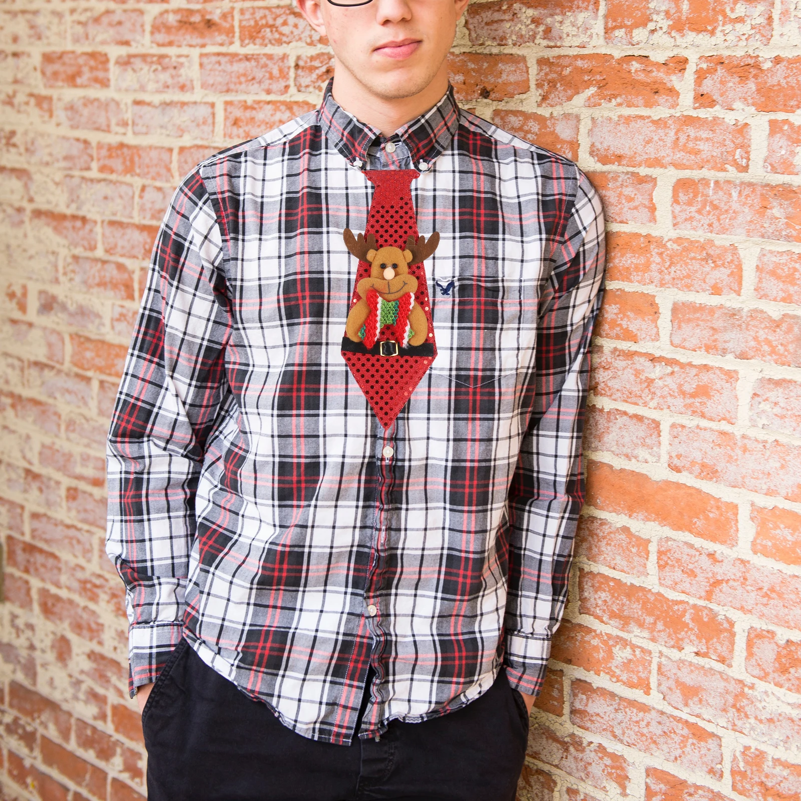 

6Pcs Christmas Men Necktie Festive Decorative Ties for Men Fashionable Lightweight Soft Holiday Party Wedding Daily Use