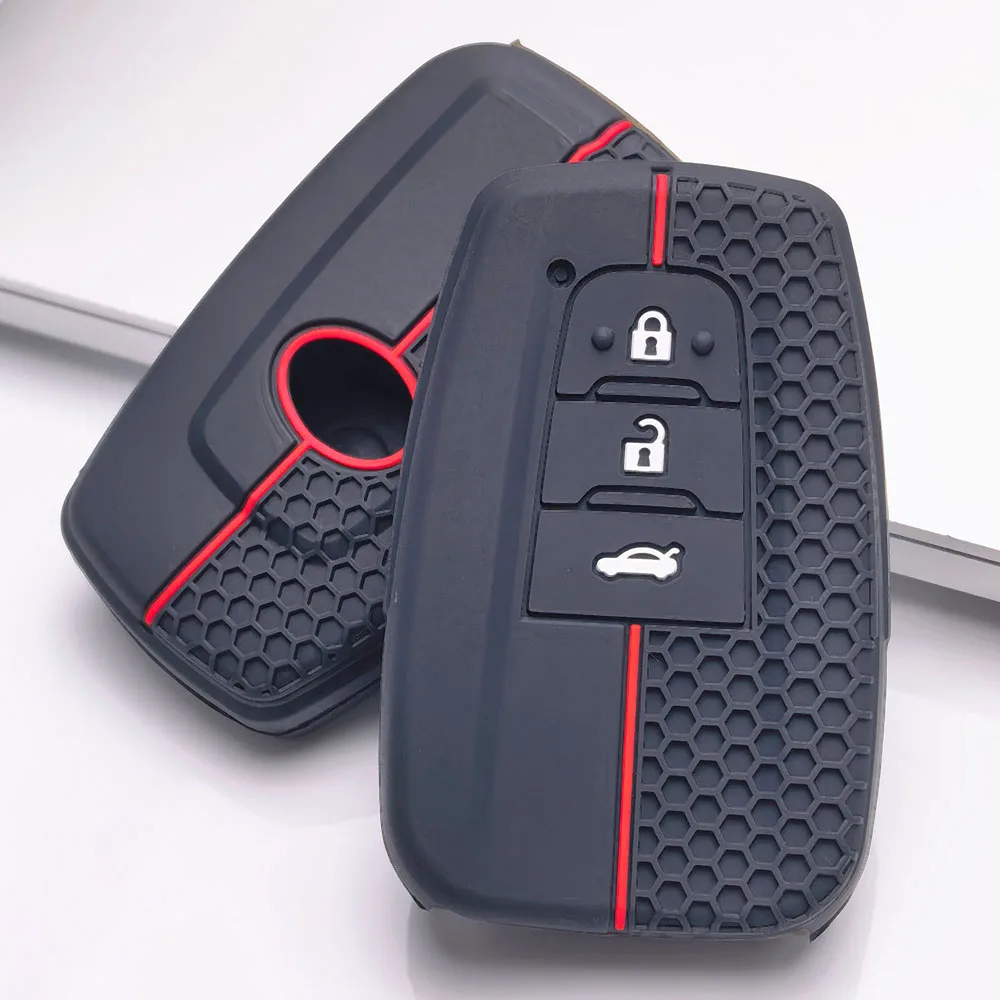 New Car Key Case Cover Shell Fob for Toyota CHR Camry Corolla RAV4 Highlander C-HR Prius Land Cruiser Prado Keychain Accessories