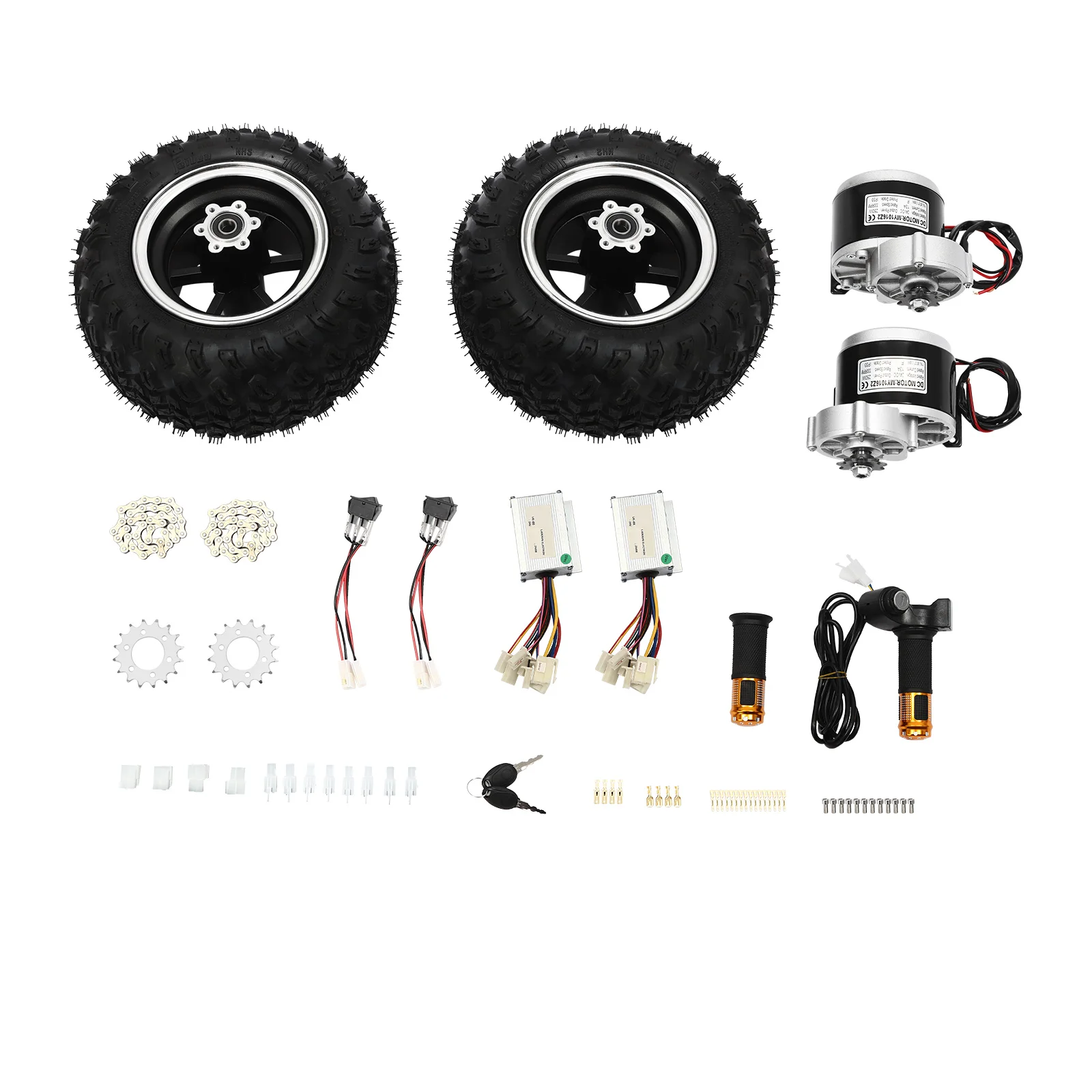 Motor Drive Air Wheel Conversion Kit Double Wheel Set for Electrical Beach Scooter Wheel Kit for Electric Cart Scooter