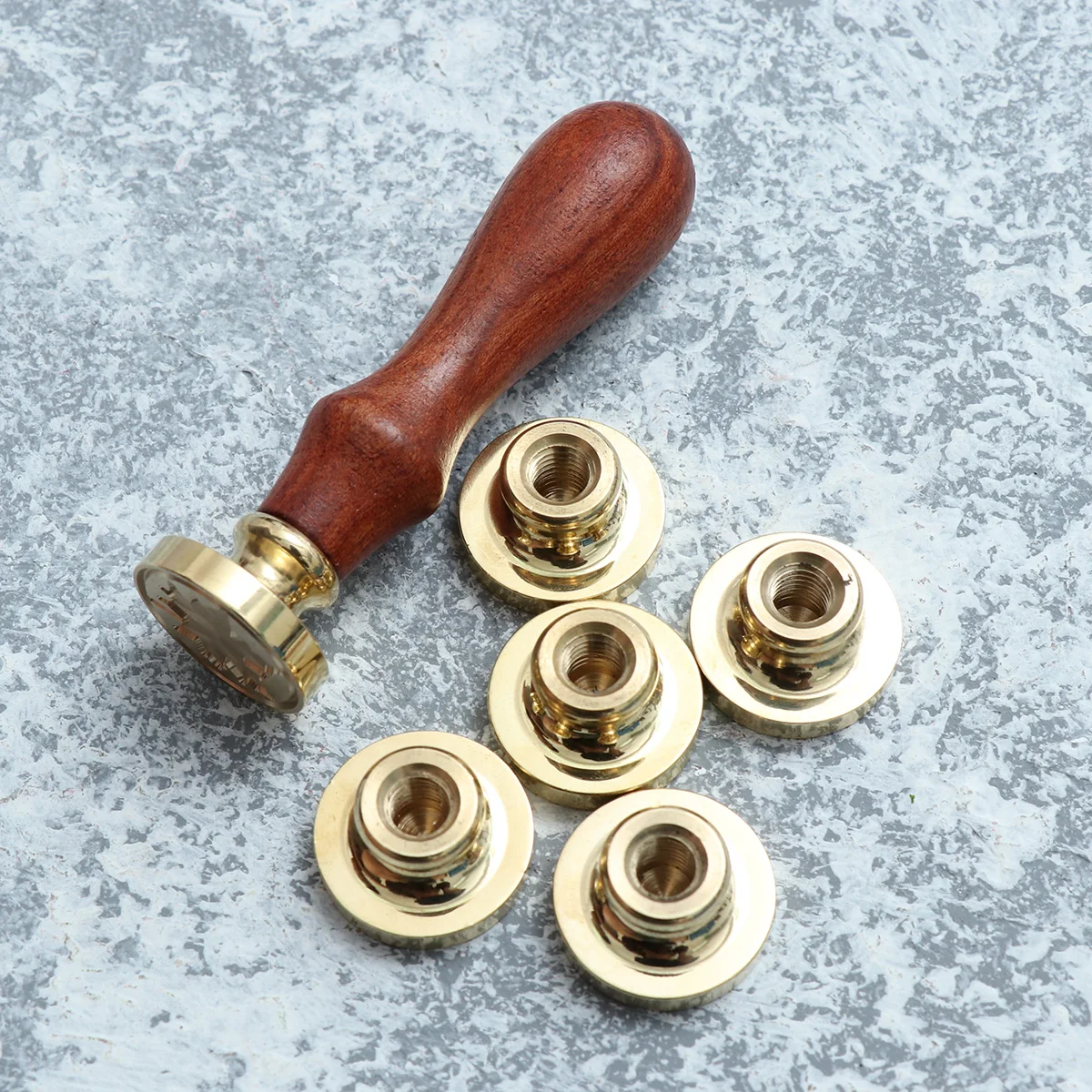 

7 Pcs Set Sealing Wax Wedding Fire Paint Plant Pattern Invitation Plant Pattern Seal Envelope Traditional Gift