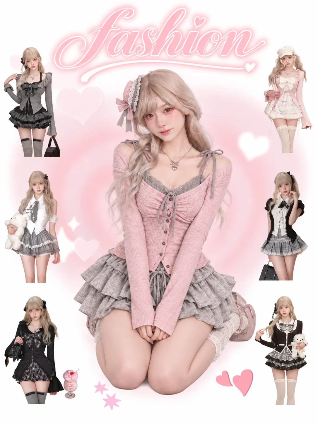 Japanese Kawaii Vintage 3 Piece Sets Autumn Y2k Sweet Bow Knitted Sweater Suits Women Casual Y2k Caridgan Coats + Mini Skirts