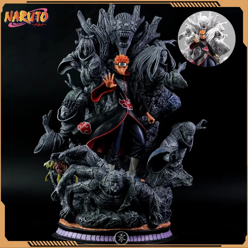 Naruto Anime Figure Akatsuki Pain 21cm Gk Figurine Pvc Statue Model Doll Ornament Collectible Desk Decora Toys Kids Xmas Gifts