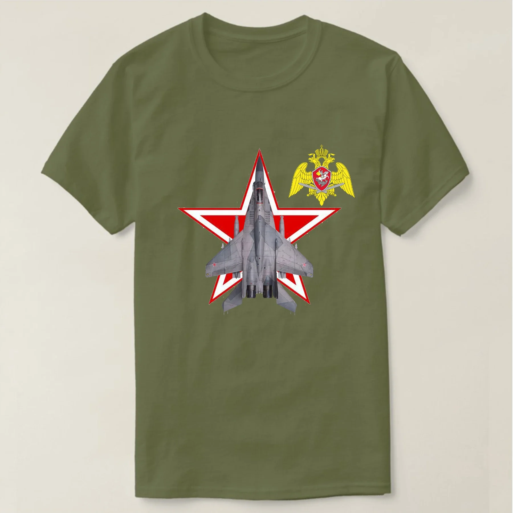 Russian Air Force Red Star MiG-29 Fulcrum Fighter T-Shirt. Premium Cotton Short Sleeve O-Neck Mens T Shirt New S-3XL