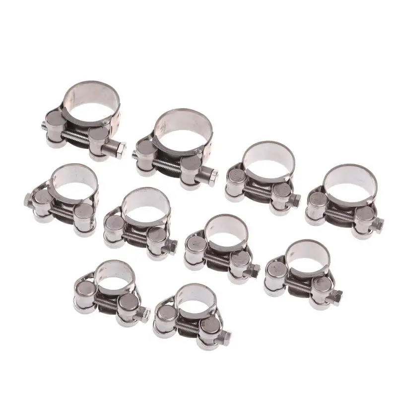 17-51 مللي متر الفولاذ المقاوم للصدأ الحلق المشبك دراجة نارية السيارات ماسورة العادم المشابك الأوسط العادم ربط ثابت ختم تثبيت