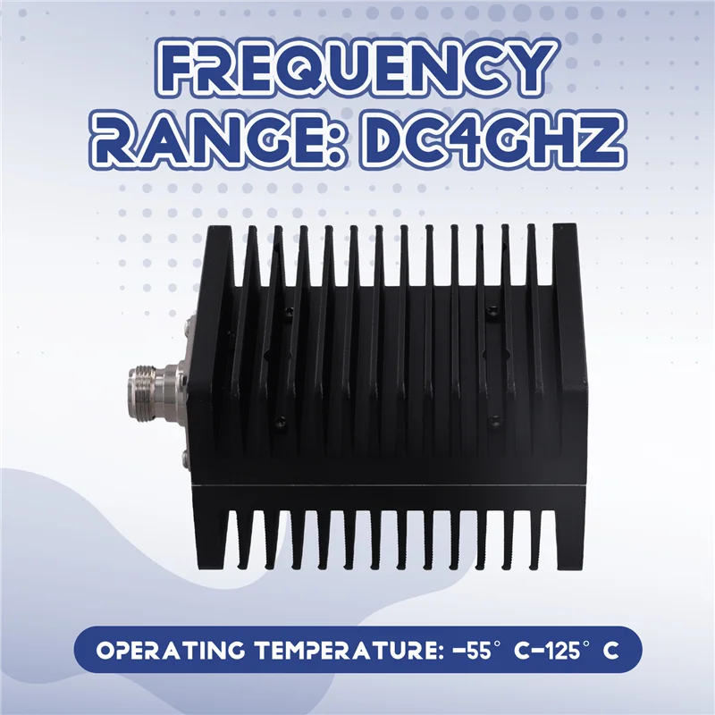 ABSQ-RF الميكروويف محطة التوصيل 50Ohm DC-4GHZ 100W N نوع أنثى المخفف تحميل محوري 1/2 موصل عالية الطاقة