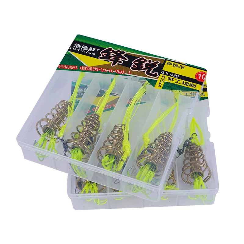 

NUNATAK Barbed Hook Explosion Fishing Hook Overturned Hook 6 Hooks Flip Hook Glowing Hook Size 7#-13# European Carp Hook Group