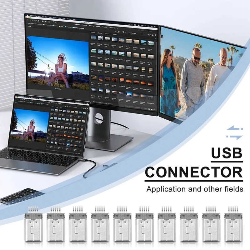 10 шт., разъём для пайки с разъемом USB Type-B