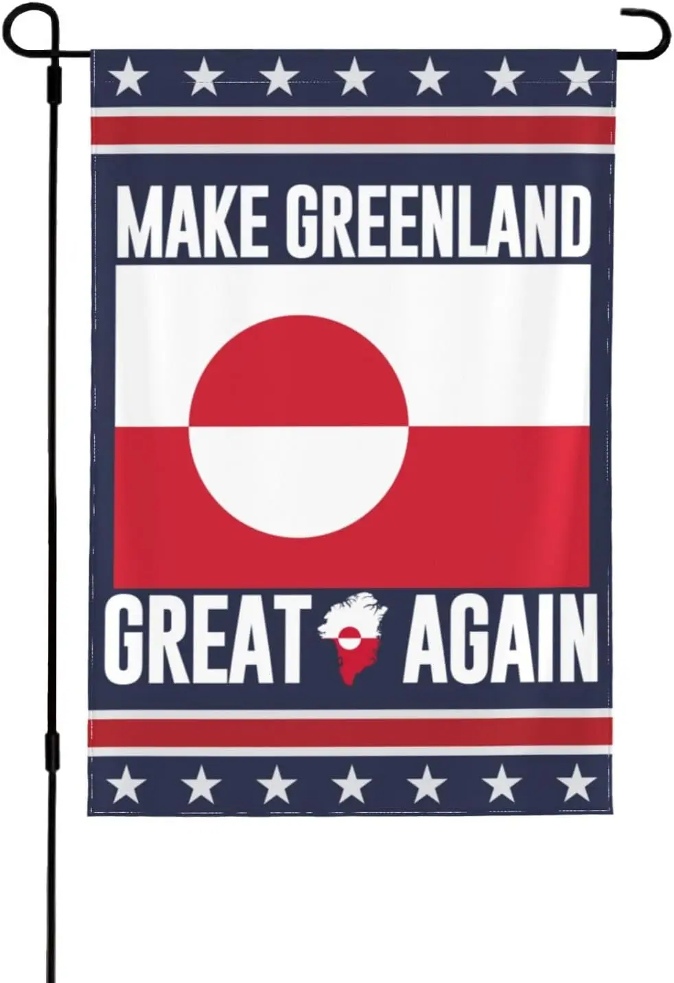 Make Greenland Great Again Garden Flag 12x18 Greenland Yard Sign Flag No Flagstand Double Sided