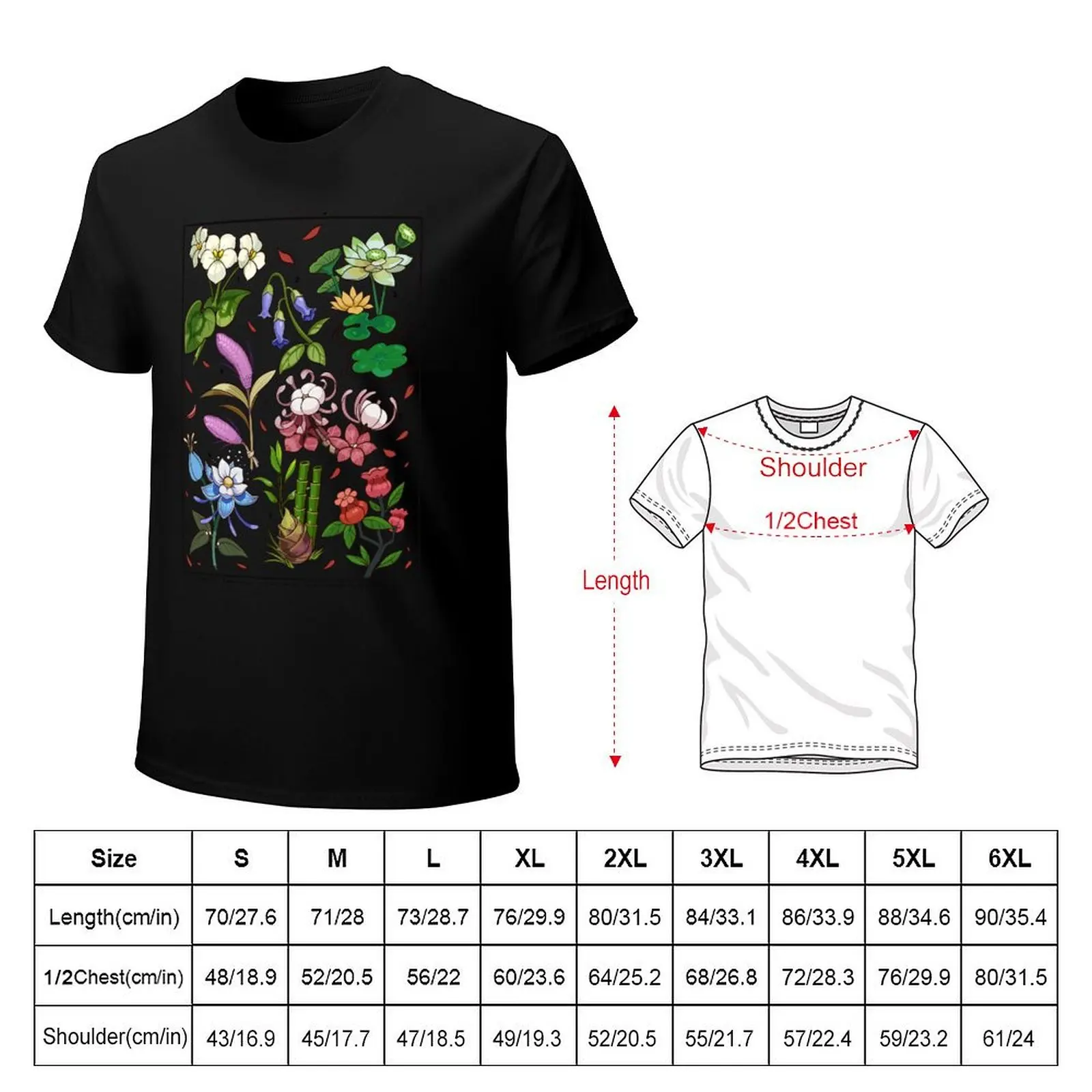 Flora of Liyue T-Shirt Holiday Outdoor T-Shirt