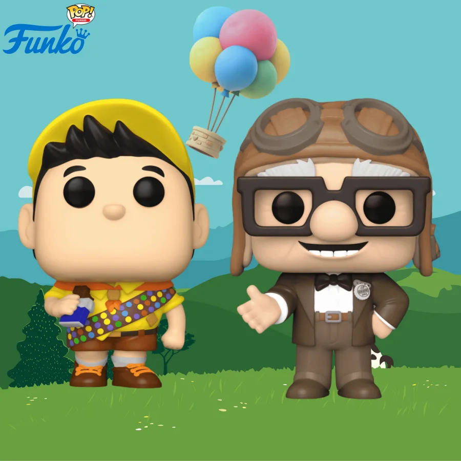 

Pixar Funko Pop анимация и мультфильмы Карл в шляпе авиатора Рассел периферийные фигурки игрушки для мальчиков подарок коллекционные украшения