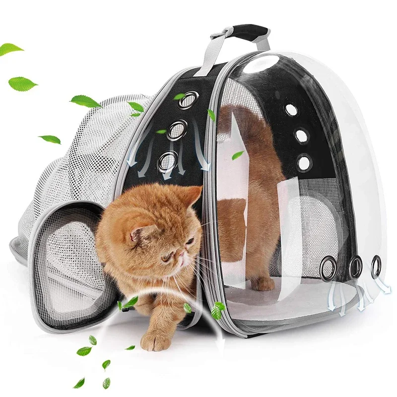 

Pet Bag Cat Carrier Backpack Portable Dog Backpack Expandable Transparent Dog Carrier Bag Space Capsule Astronaut Pet Backpack