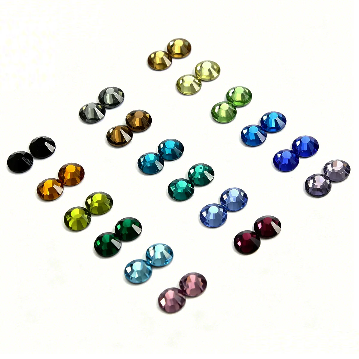 3000pcs Ss6-Ss30 Mix Size Hot Fix Rhinestones Round Flatback Shiny Crystals Stones Glue On Rhinestones for Clothing Crafts Gems