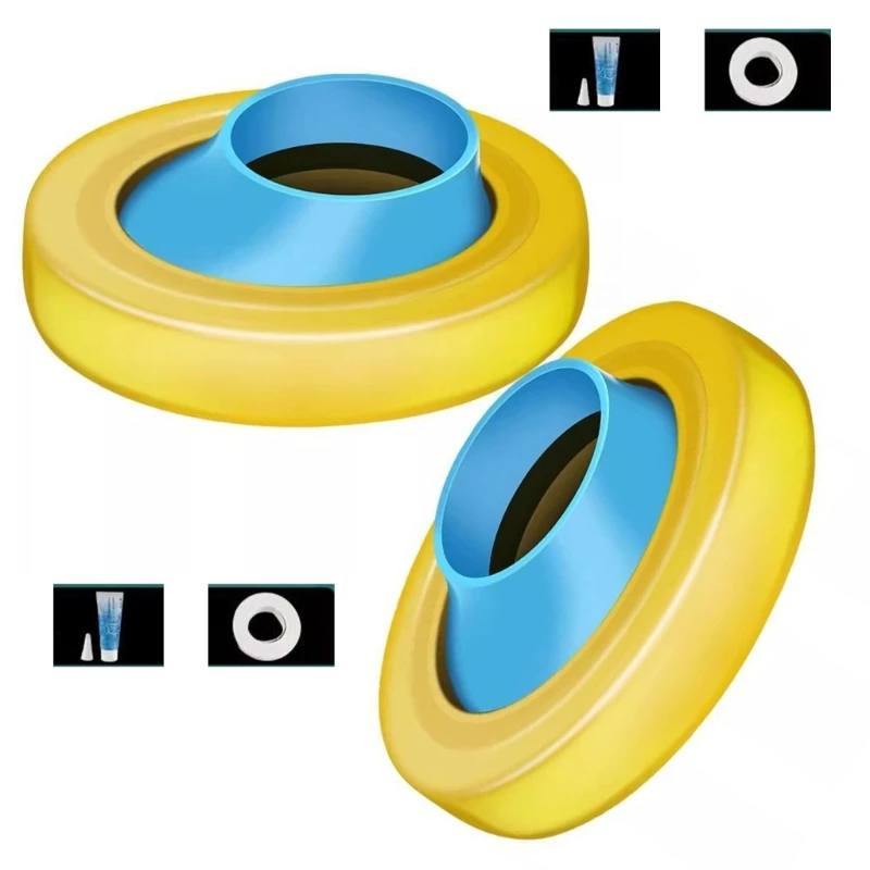 Toilet Relocation Flange Sealing Rings set Rubber Toilet Shifts Flange Gasket Not Odor Toilet Positioning Seal Rings set