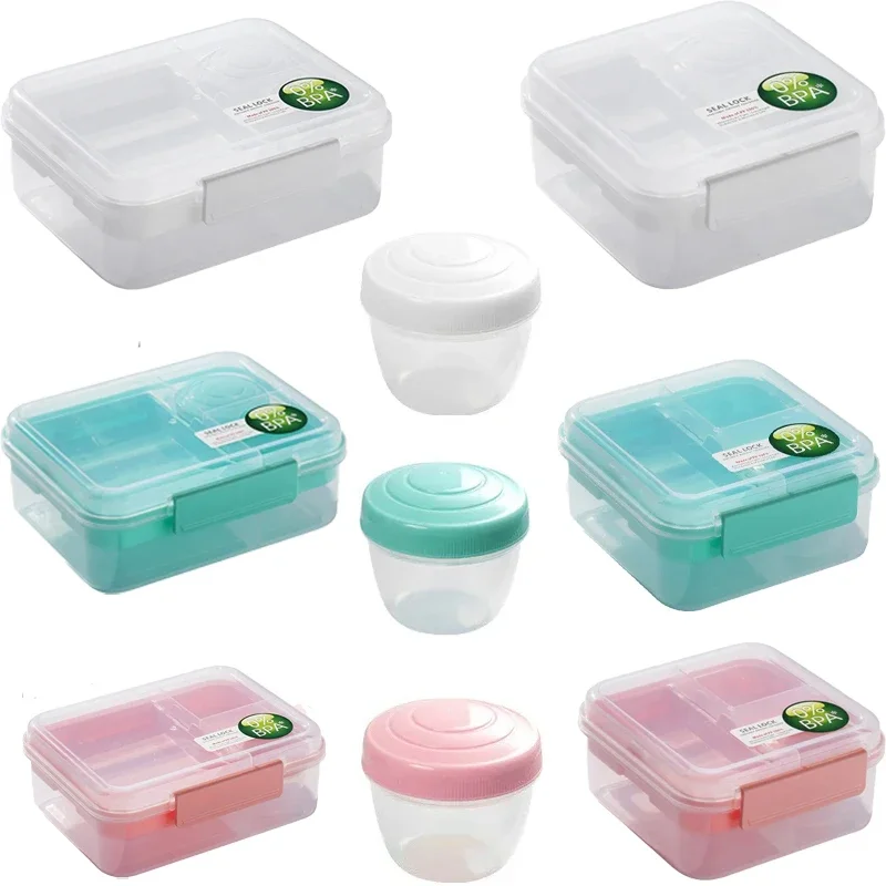 Ланч-бокс с чашкой для соуса, 1250/1650 мл