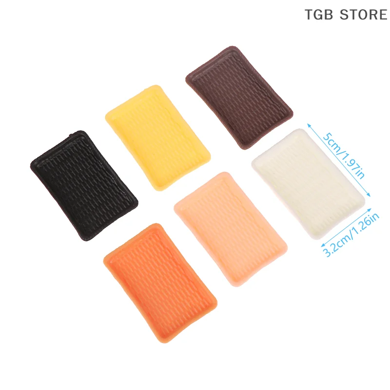 Plato de cena de 6 uds., plato de postre, bandeja de comida, modelo de cocina 1:12, decoración en miniatura para casa de muñecas, accesorios para casa de muñecas de juguete