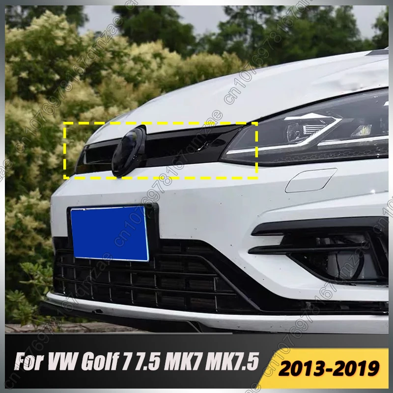 

Car Front Bumper Grill Grille For Volkswagen Golf 7 7.5 MK7 MK7.5 2013-2019 ABT Style Gloss Black Mesh Auto Accessories