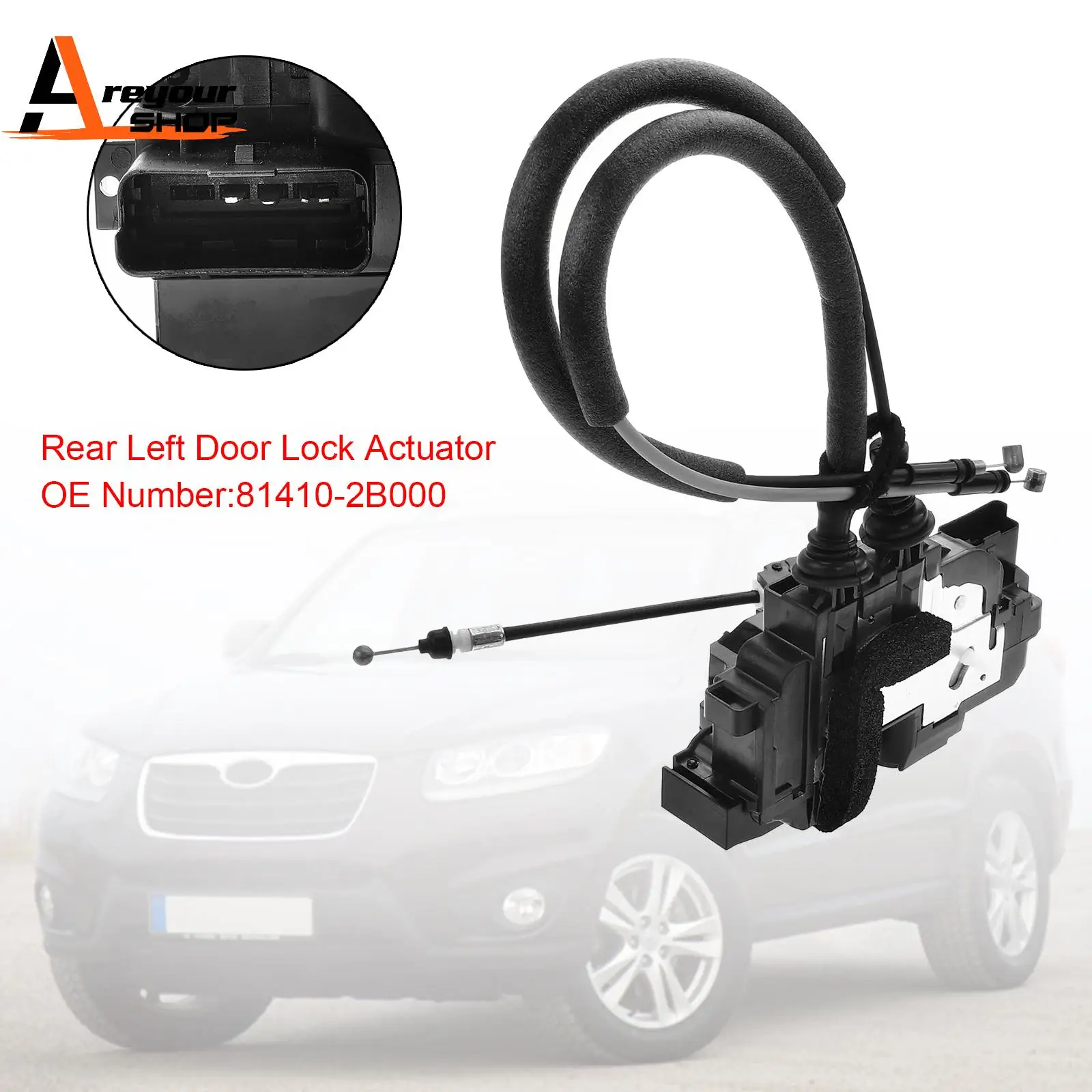 

Привод замка задней левой двери 81410-2B000 для Hyundai Santa Fe SUV 2006 2007 2008 2009 2010 2011 2012