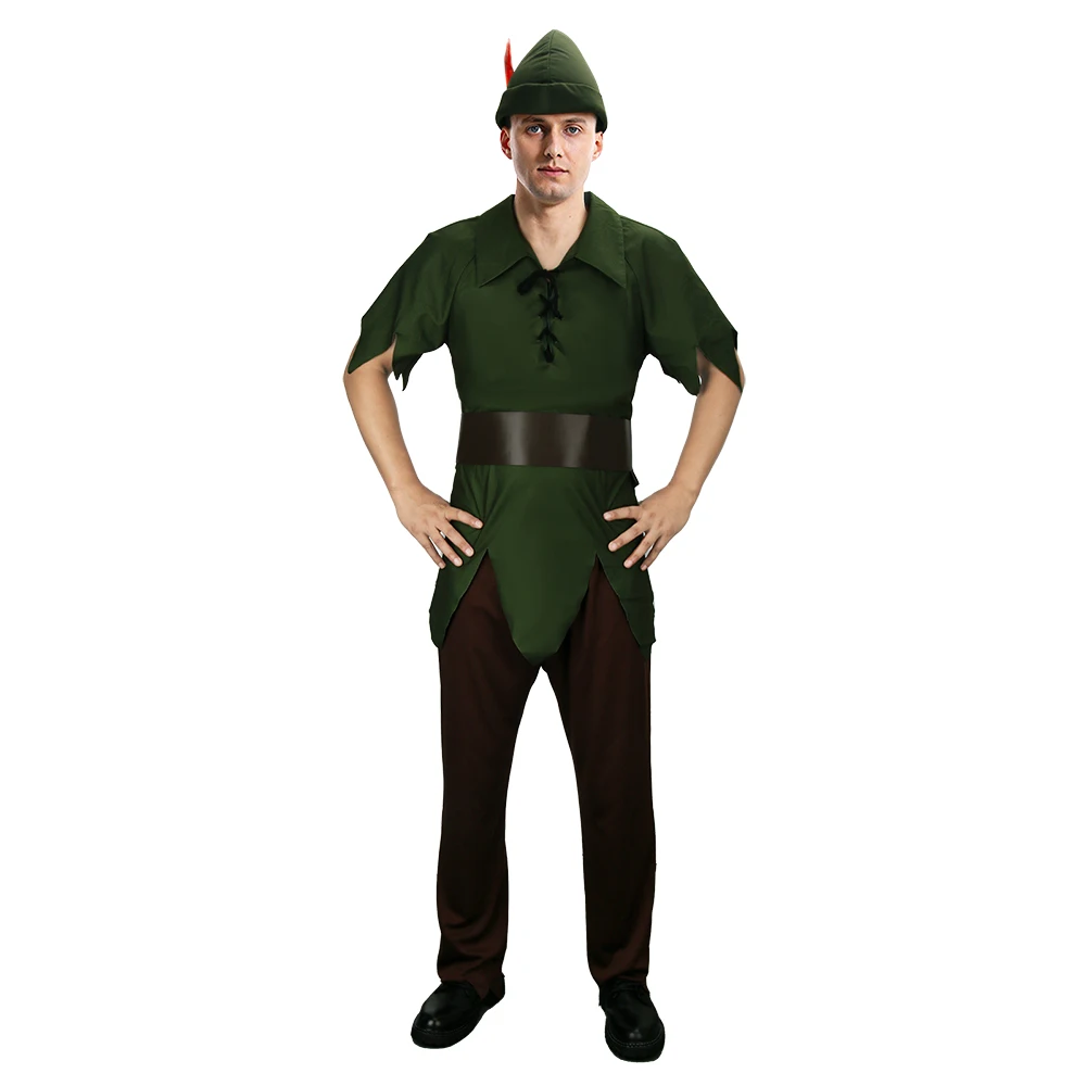 

Takerlama Adult Classic Peter Pan Cosplay Costume Peter Pan & Wendy Halloween Outfits Theme Party Apparel In Stock