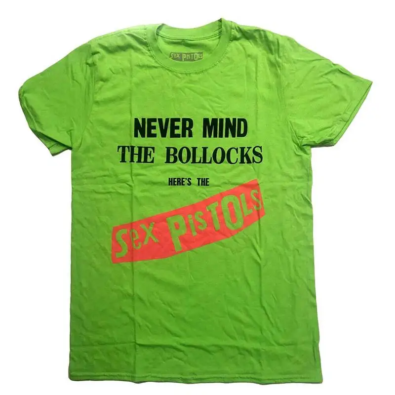 Sex Pistols Never Mind The Bollocks Original Album Cover Green T Shirt