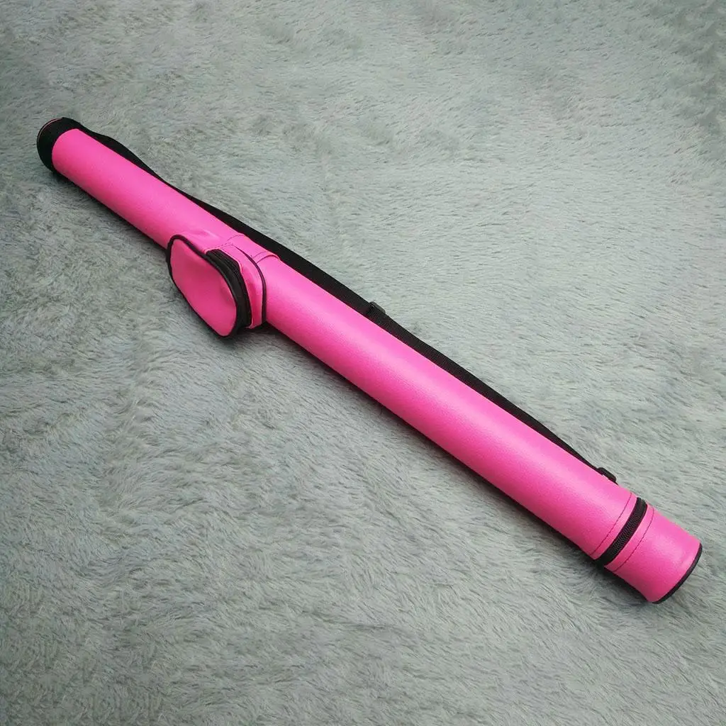 

Hard Pool Cue Case 2 Holes Leatherette with Shoulder Strap Accessory Black