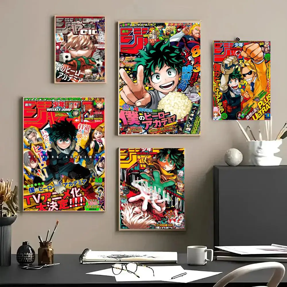 My Hero Academia Poster Decorative Wall Art Stickers Mural Photo Print for Home Living Room Hallway Decor