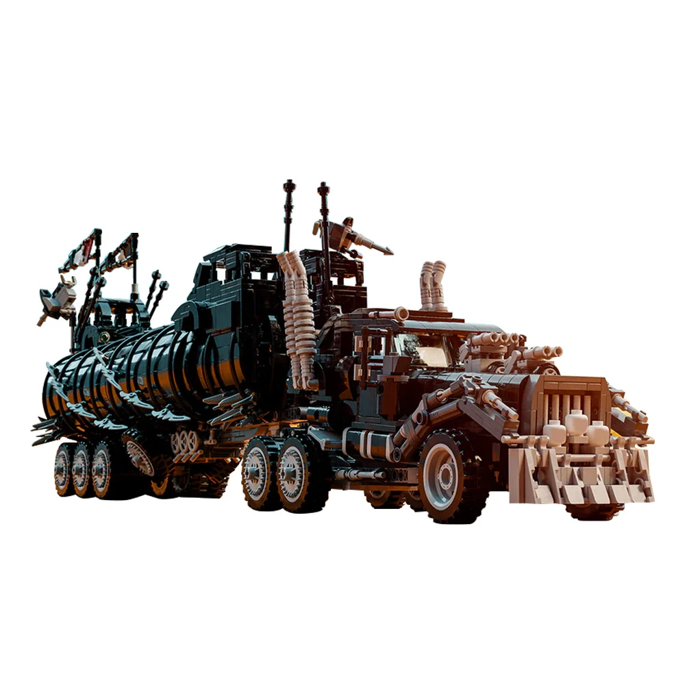 Camion modificato serie High-Tech War Rig May The Gigahorse Max Movie Collection Model Building Blocks kit mattoni giocattoli per bambini