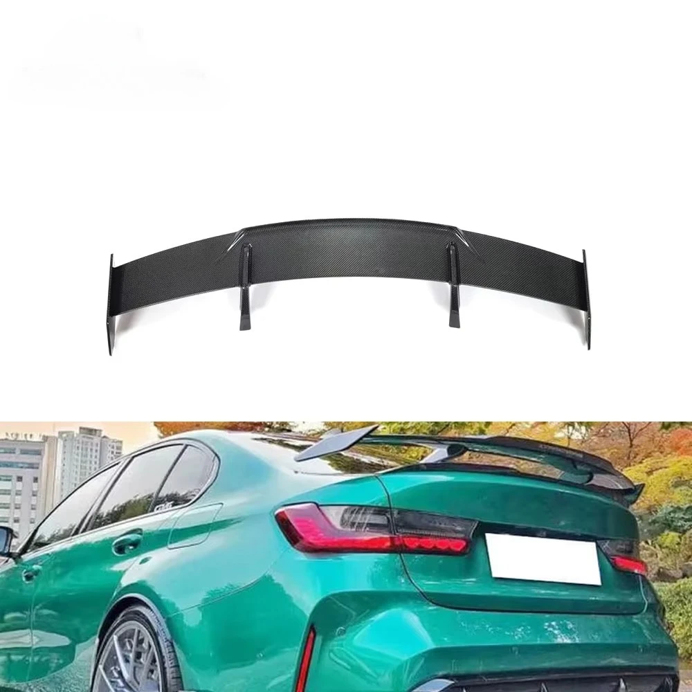 

Wovtech for BMW 3 Series 4 Series G80 M3 G82 G83 M4 Dry Carbon Fiber Rear Trunk Spoiler Boot Wing Lip,after Car Test