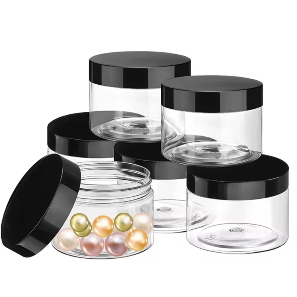 1pack  50g 50ml Plastic Cosmetics Jar Makeup Box Travel Face Cream Bottle Container Empty Makeup Jar Pot Refillable Bottles